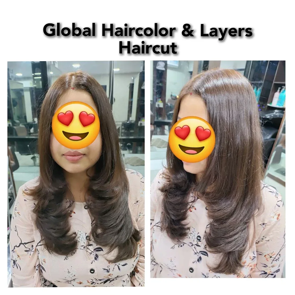 Global hair colour with layers at Enchant Unisex Salon HSR Layout Bengaluru
