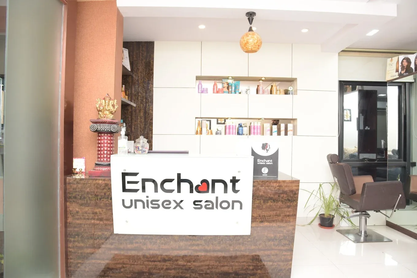 Reception and waiting area at Enchant Unisex Salon HSR Layout Bengaluru