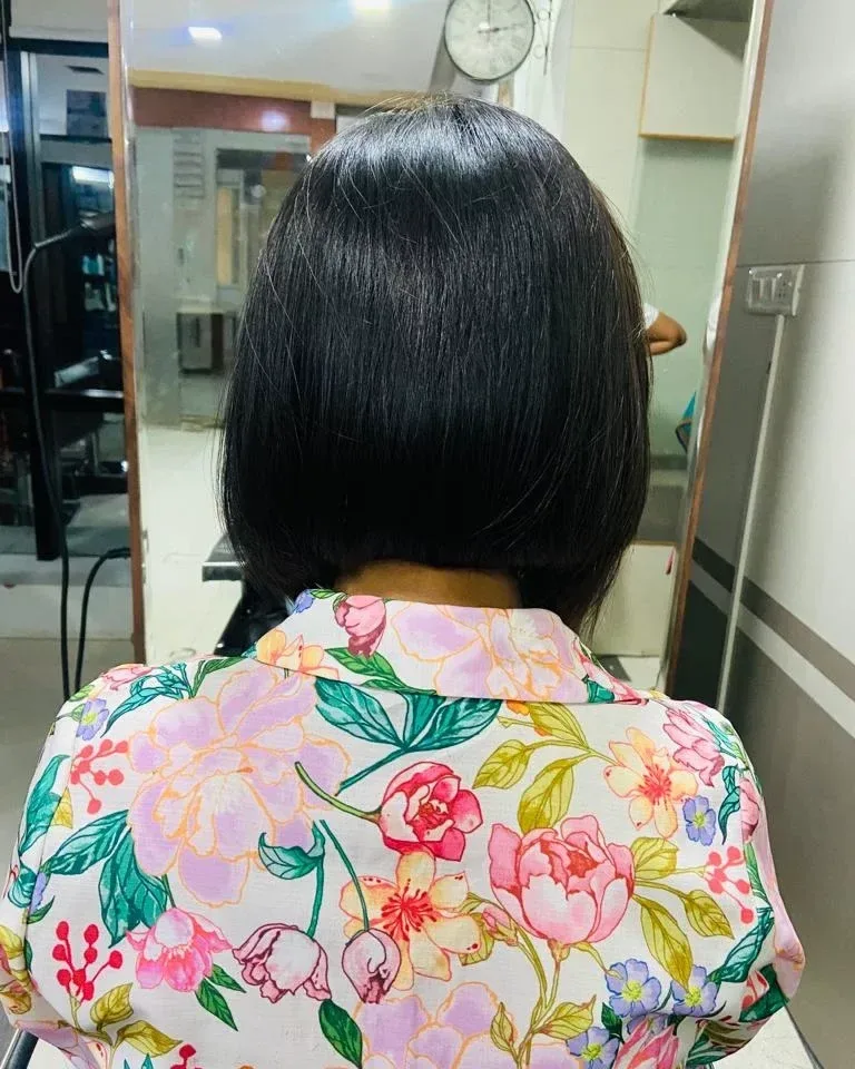 Women's bob haircut at Enchant Unisex Salon HSR Layout Bengaluru